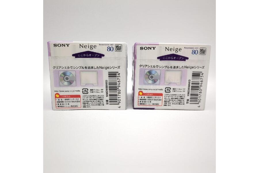 ソニー（SONY）Neige 10MDW80NED 録音用ミニディスク 80分（LP2：160／LP4：320分）2個セット MD ソニー 未
