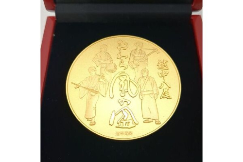 純銀メダルの七宝章牌 日本の祭りシリーズ 越中八尾 おわらの風の盆