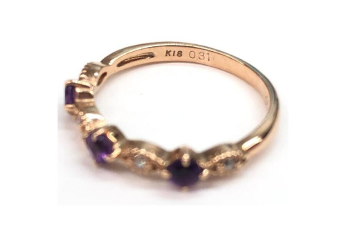 アメシスト ダイヤのAmethyst Diamond Gold Jewelry