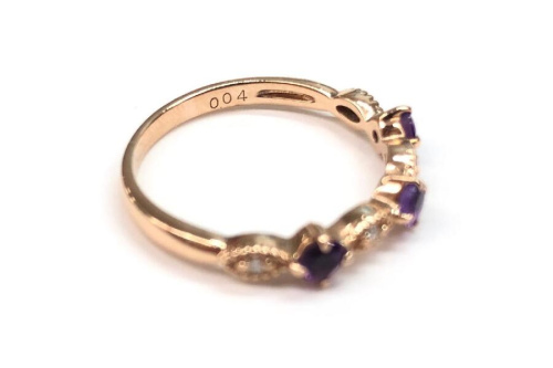 Amethyst Diamond Gold Jewelry