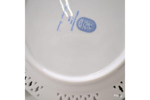 透かし彫り 飾り皿 絵皿