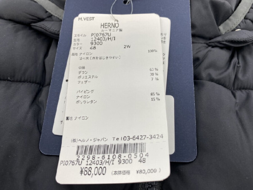 ダウンベストのメンズ