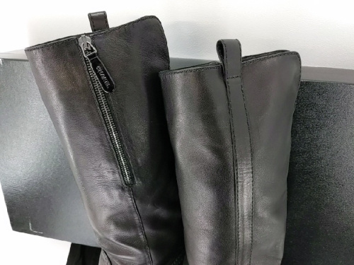 ロング　レザー　ブーツのラムスキン