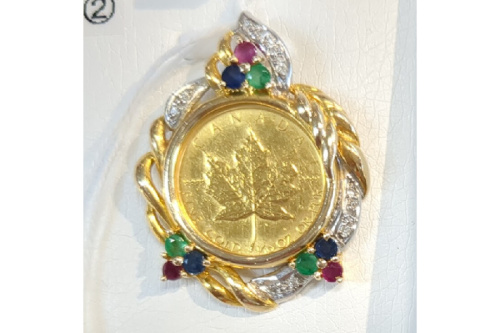 K18 ペンダントトップ 金貨
