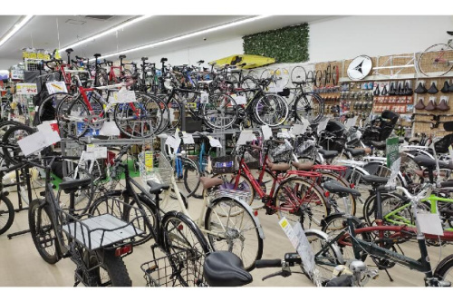 中古自転車の自転車パーツ