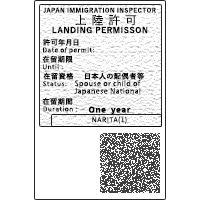 上陸許可証のコピー