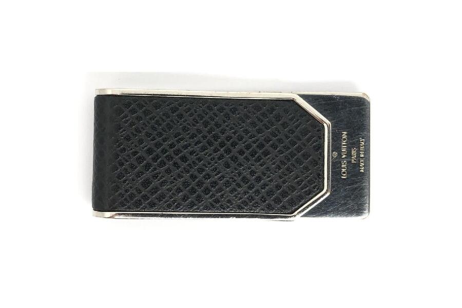 【未使用級】 LOUISVUITTON マネークリップ  M63069 ルイヴィトンパンスアビエネオ LVクラブ 14136 黒 シルバー金具