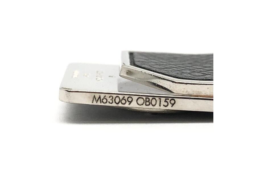 【未使用級】 LOUISVUITTON マネークリップ  M63069 ルイヴィトンパンスアビエネオ LVクラブ 14136 黒 シルバー金具
