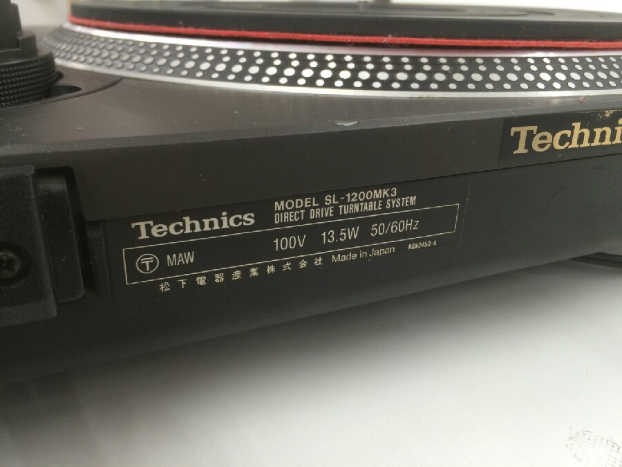 DJ機材 Technics SL-1200MK3 JUNK JUNK Technics SL-1200MK3 Black Direct Drive DJ Turntable