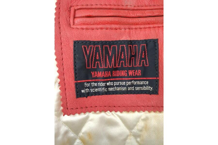 TEAM YAMAHA メンズ レッド×ブラック SIZE M チームヤマハ レザー