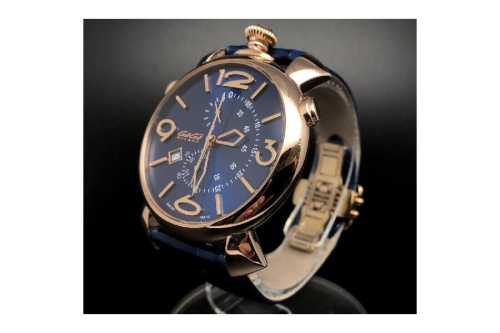 ガガミラノ 腕時計 ブルー ガガミラノ 腕時計 ブルー Thin Chrono 46mm 5098.04 Gaga