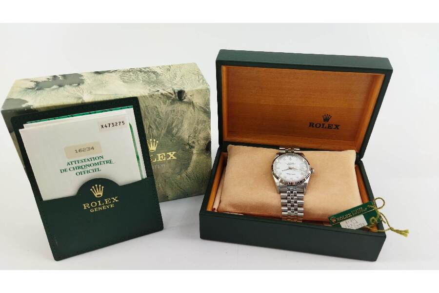 ☆ROLEX ロレックス デイトジャスト 16234 X番 ベゼルホワイト