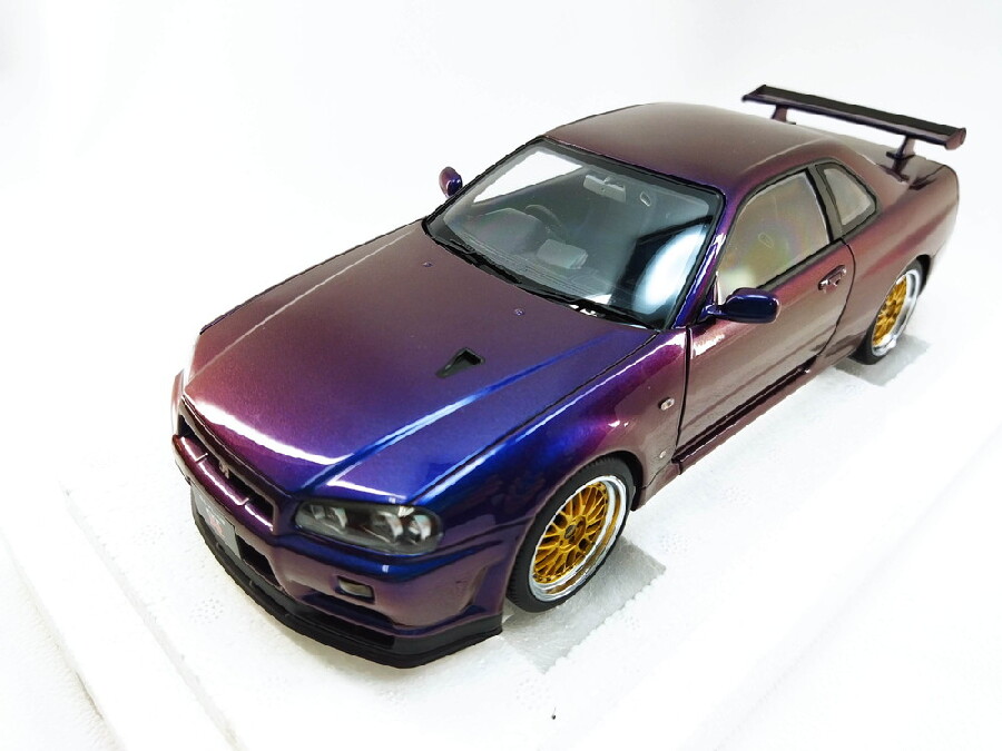 ☆AUTOart 1/18 日産 GT-R R34 VスペックⅡ BBS LMホイール バージョン 