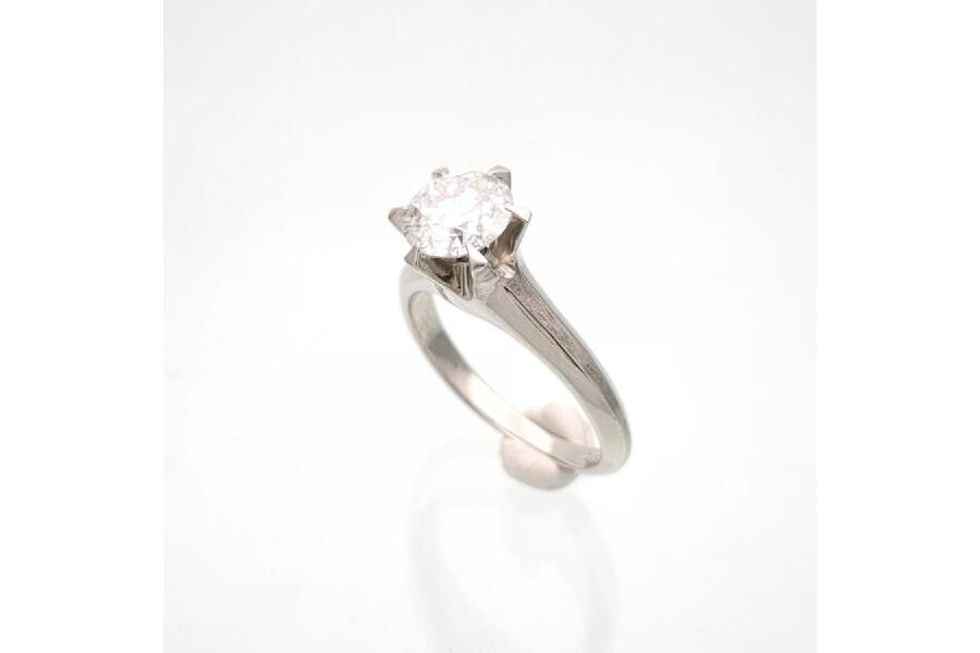 リング Pt850 ダイヤモンド 1.46ct 立て爪 ソリティアリング 6.7g