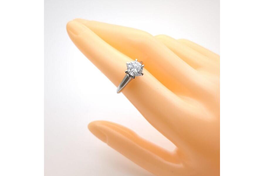 リング Pt850 ダイヤモンド 1.46ct 立て爪 ソリティアリング 6.7g