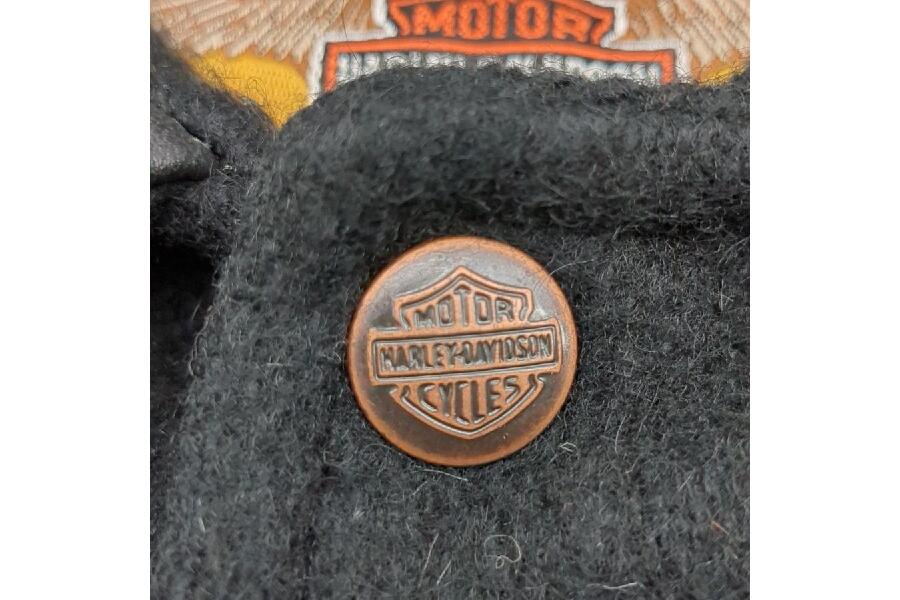 HARLEY-DAVIDSON スタジャン ブラック×ブラウン SIZE M 90's