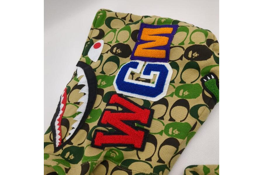 コーチ × ア ベイシングエイプ シャーク ジップアップパーカー SIZE M