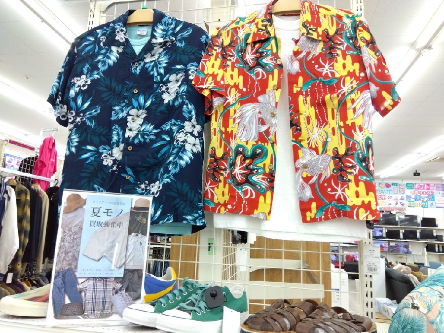 アロハシャツ大量入荷！！夏物衣類買取強化中！｜2024年07月12日｜静岡