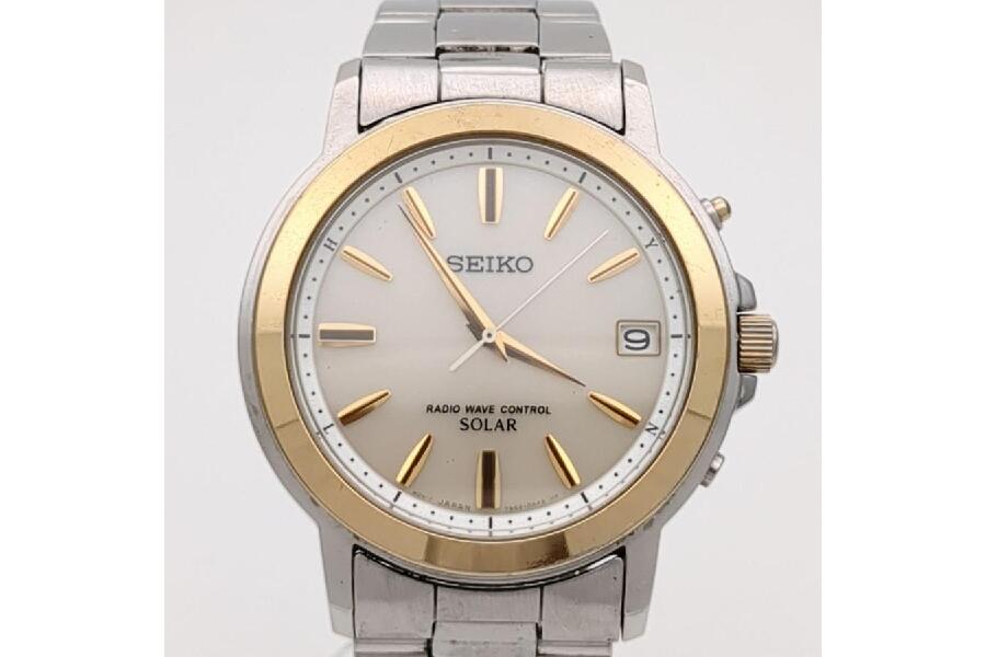 保証付 セイコー 7B52-0AF0 腕時計 クォーツ ステンレススチール