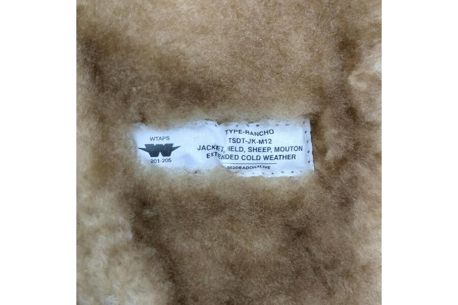 ダブルタップス ムートンジャケット シープスキン ムートン ベージュ