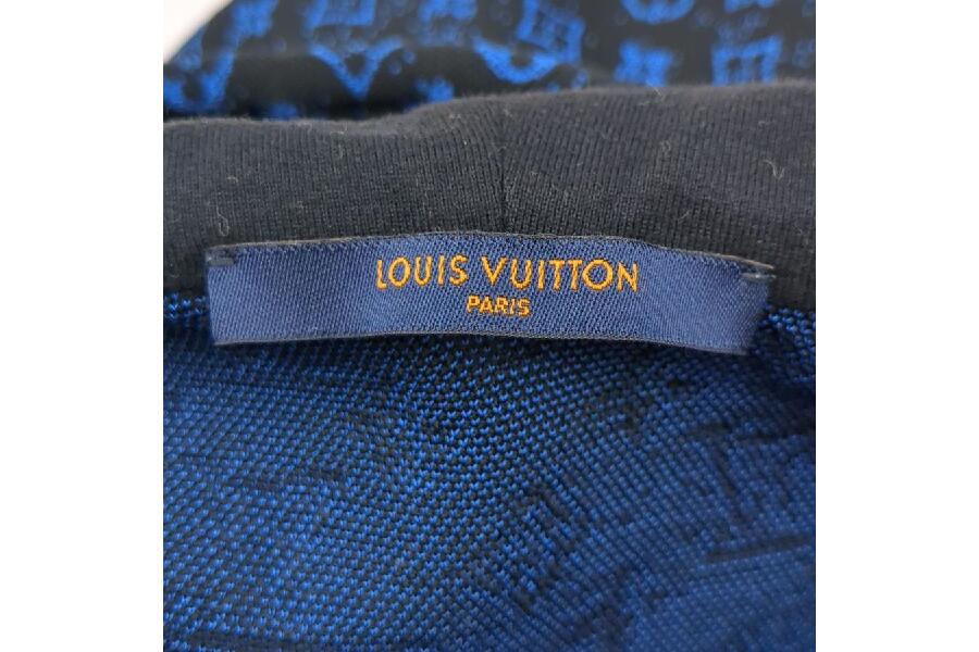 ルイヴィトン ジップパーカー 23AW RM2319 SQ5 HOY04W ブラック×ブルー