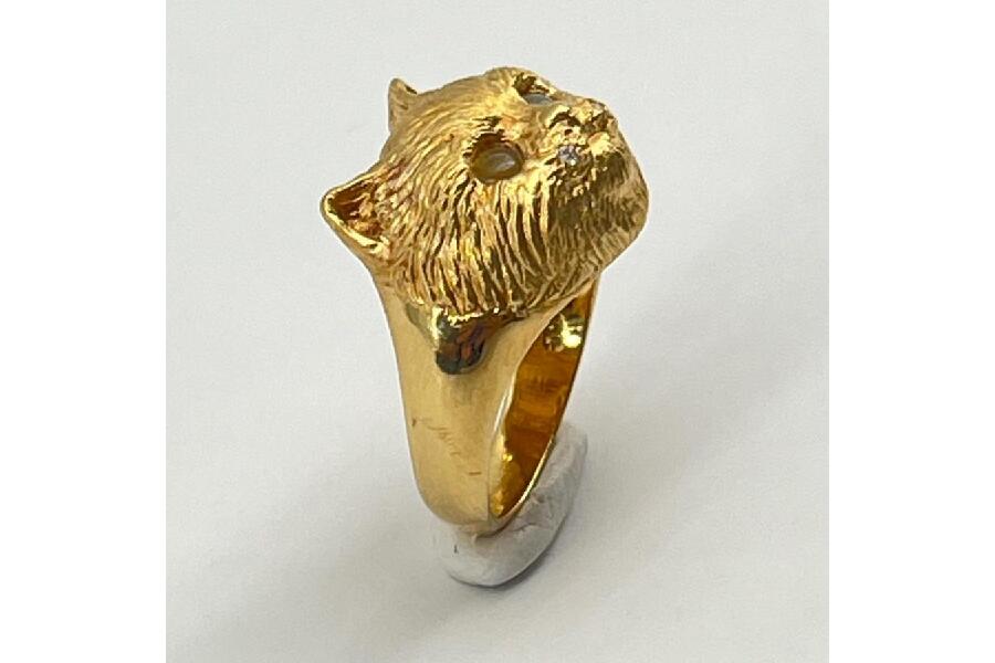 キャッツアイ輝くK18ゴールド猫ちゃんリング #入荷しました♪｜2025年