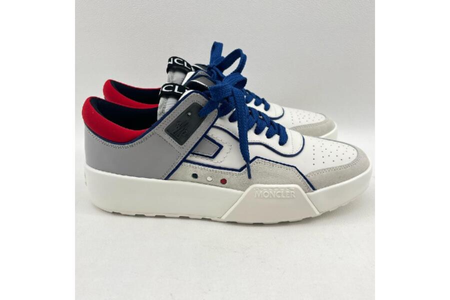 モンクレール メンズスニーカー SIZE42 白×グレー #入荷しました