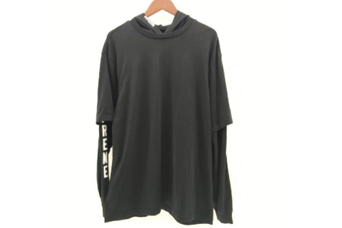 未使用品　SUPREME シュプリーム Layerd Hooded L シュプリーム レイヤードフーディー 長袖Tシャツ ブラック SIZE M 24SS