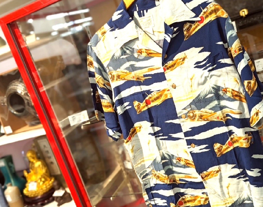 メンズ衣料買取強化中!「和柄アロハ 零戦富士山モチーフ」を買取りさせ