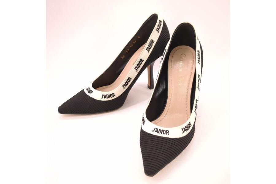 Dior 37.5サイズ 10cmヒール ブラックパンプス