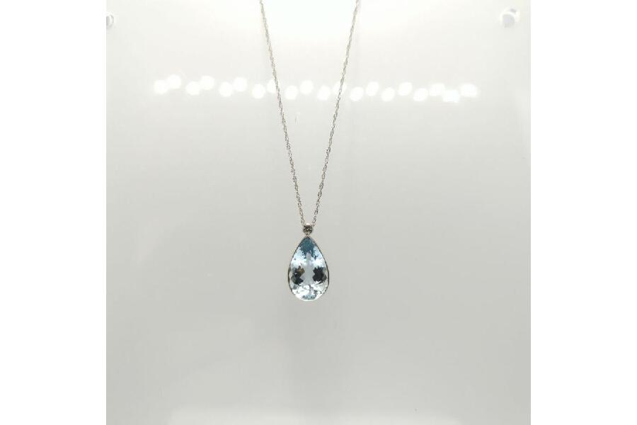 Pt850/900 プラチナ ネックレス 天然ベリル アクアマリン4.03ct