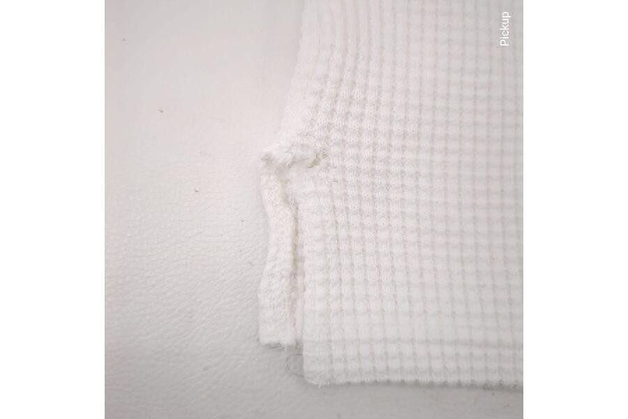 Thug Clubアイボリー ワッフル生地 長袖トップス THUG CLUB メンズ ホワイトワッフルトップ #入荷しました