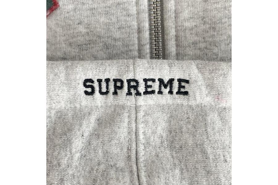 未使用】Supreme デビル S ロゴ ジップアップパーカー グレー サイズL