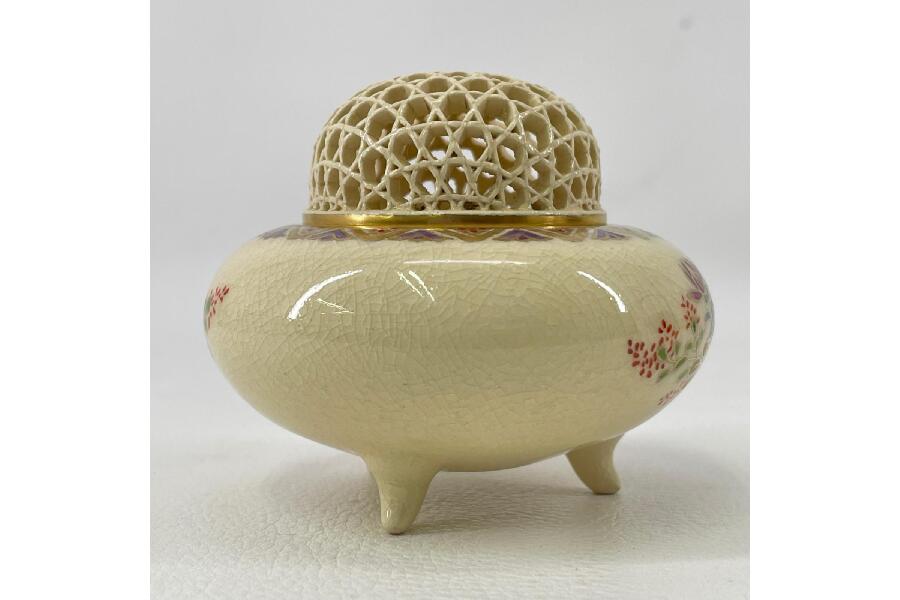 中古】薩摩焼 磯御庭窯 草花文 三足 香炉が｜2026年10月11日｜静岡県の