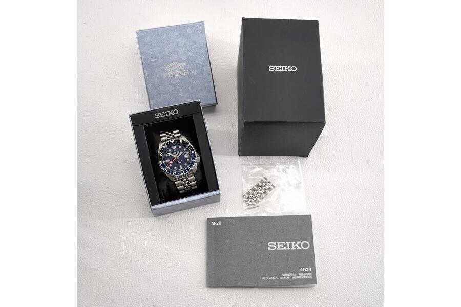 美品】SEIKO セイコー GMT SKXシリーズ 4R34-00A0 自動巻き 裏透け