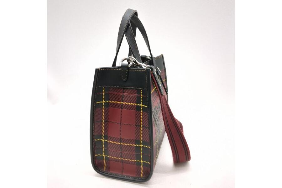 COACH コーチ フィールド トート 22 プラッド プリントCG CG192