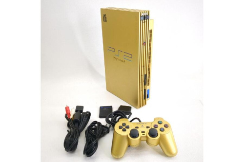 PlayStation 2 ゴールド百式モデル本体とコントローラー PlayStation2 限定モデル Zガンダム 百式 ゴールド PS2 ゴールド 百式