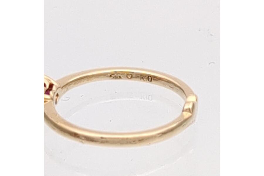 スタージュエリー 2.5号 リング K10 ルビー 0.9ct 指輪 レディース