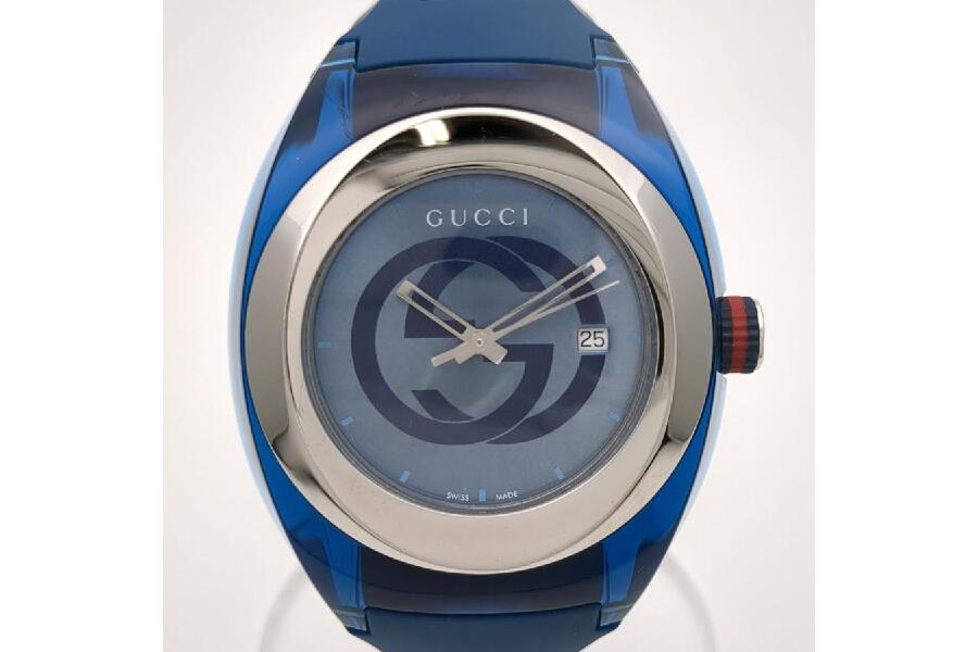 グッチ 137.1 シンク クォーツ ブルー メンズ GUCCI SYNC 腕時計