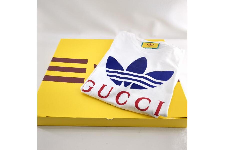 グッチ アディダス Tシャツ サイズ S 2022SS ホワイト メンズ