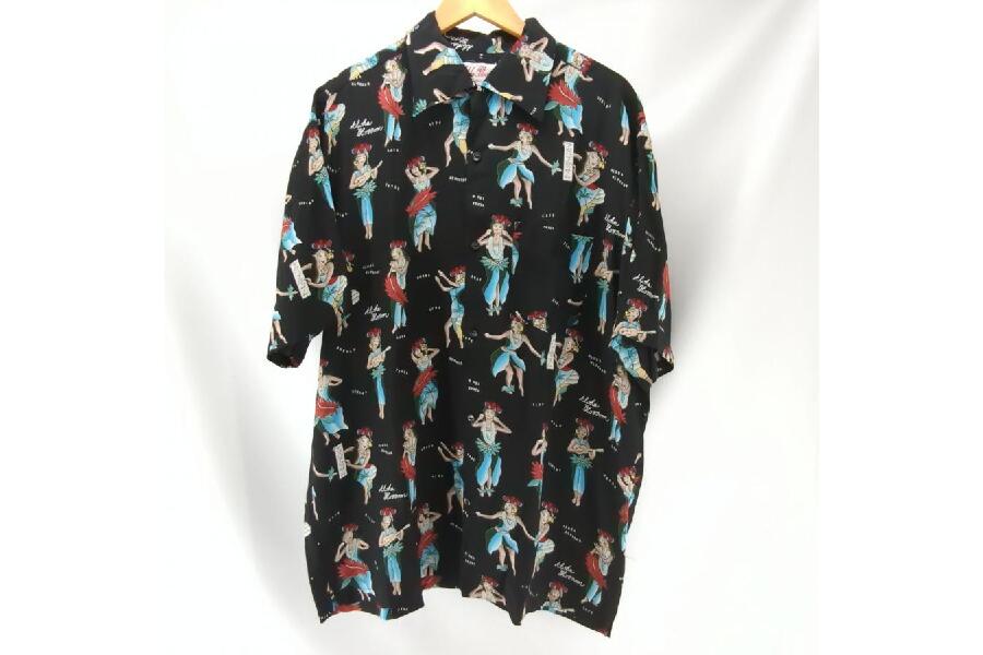 アロハブロッサム アロハシャツ SIZE 46 ブラック メンズ Aloha