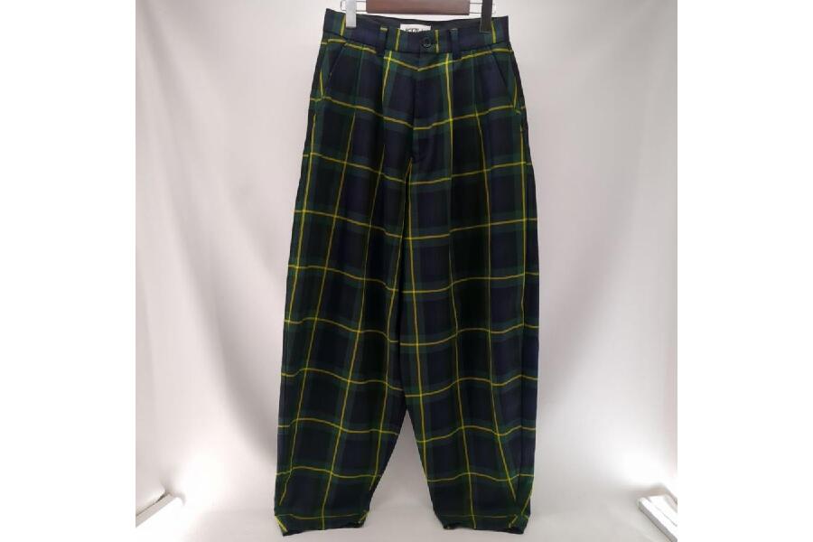 オンラインショップ KIDILL メンズチェックパンツ 紺×緑の魅力発信！ #入荷しました パンツ