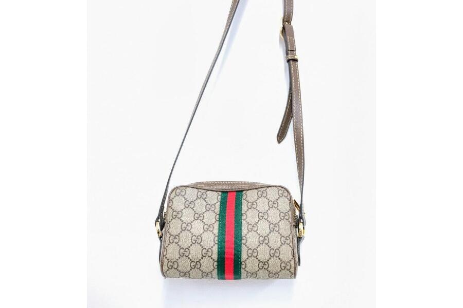 GUCCI GGスプリーム OPHIDIA ミニショルダーバッグ （ベージュ