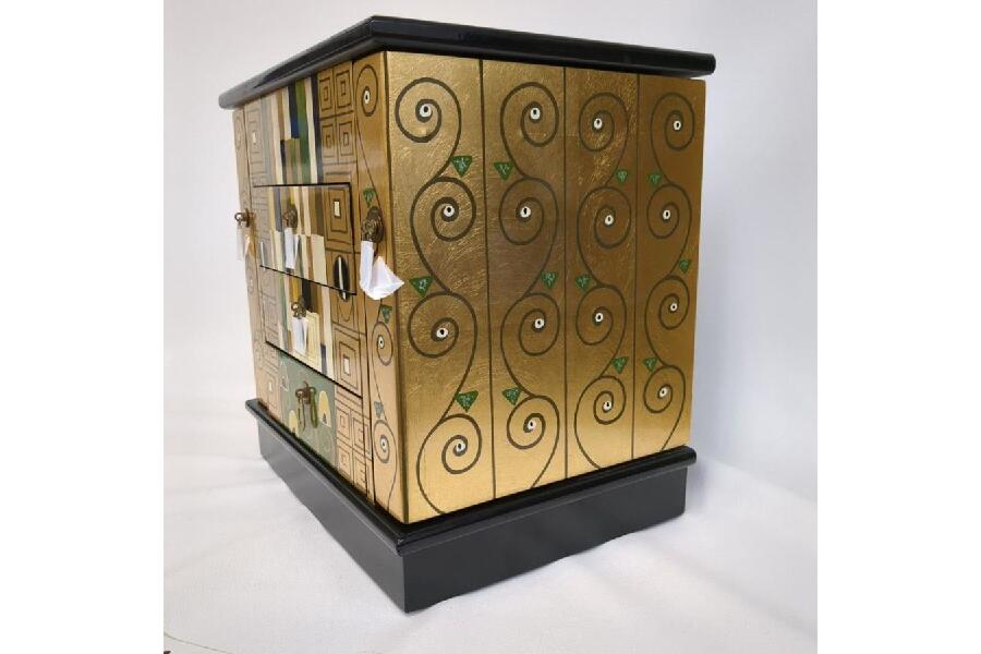 ジュエリーボックス クリムト 宝石箱 3段引出し収納 アンティーク調