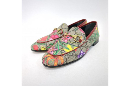 GUCCI FLORA GG SUPREME LOAFERS 603323 SIZE 22.5cm ホース