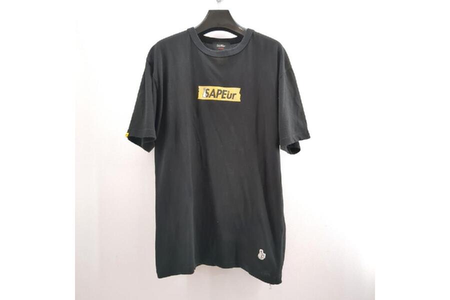 中古でも魅力的！SAPEur×FR2 メンズブラックTシャツ #入荷しました