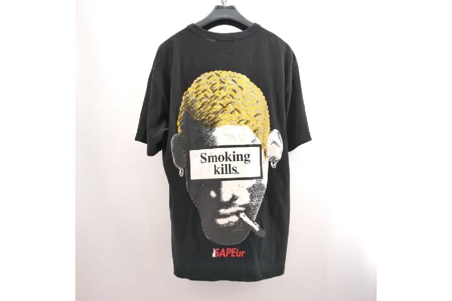 中古でも魅力的！SAPEur×FR2 メンズブラックTシャツ #入荷しました