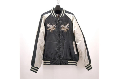 光玄 スカジャン SIZE LL 鳳凰 ブラック メンズ 古着 中古入荷