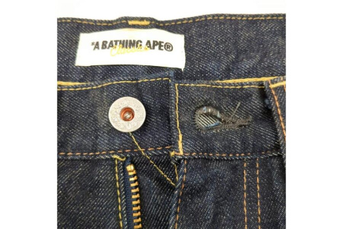ア ベイシング エイプ デニムハーフパンツ インディゴ size M メンズ A