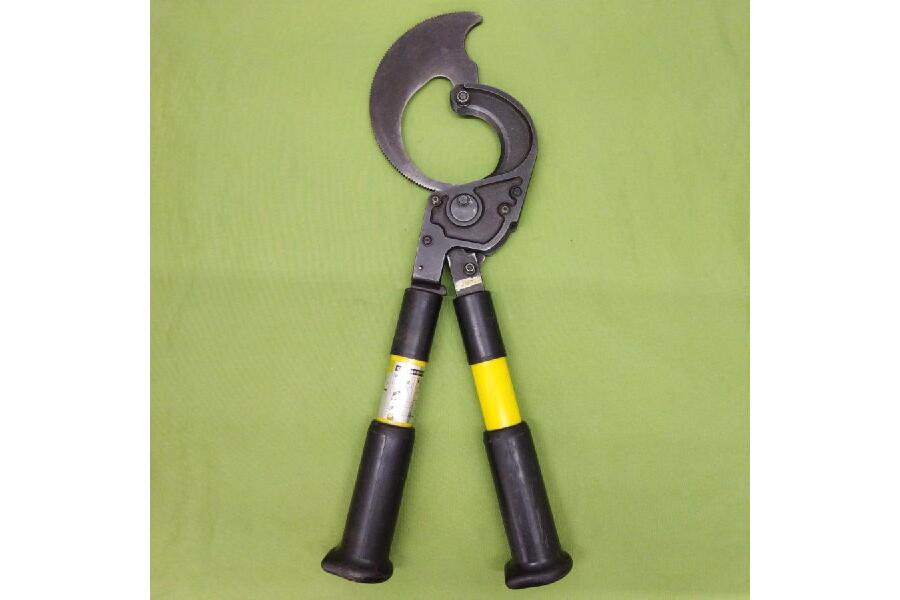 ◆ジェフコム デンサン ラチェットケーブルカッター DRC-500J ◇中古品ジェフコム DRC-500J ラチェットケーブルカッター 銅線の